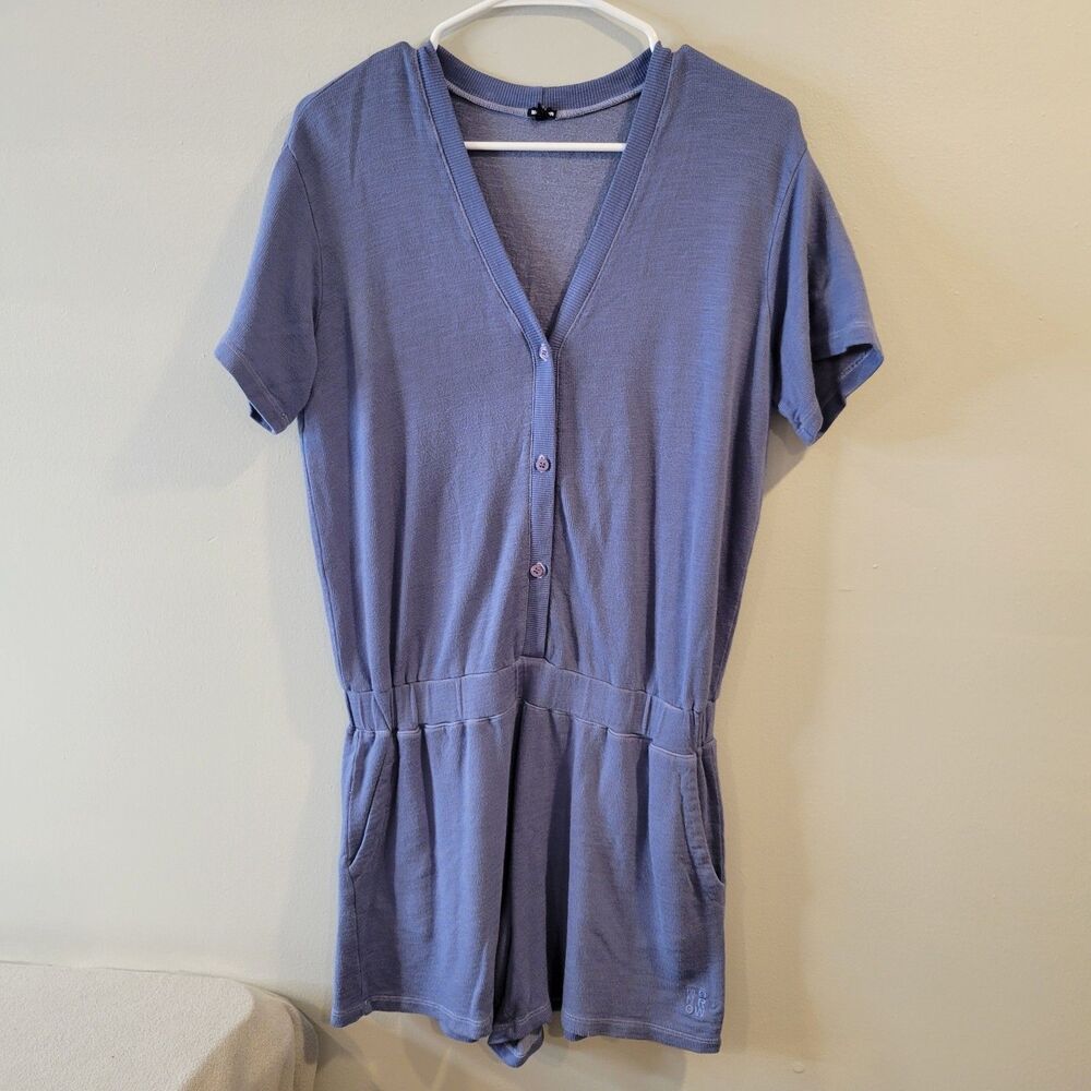 Monrow Blue Romper Short Size Small